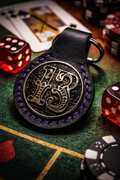 Lucky 13 Rider Series – Purple Leather Keychain – Handmade Biker Key Fob | UK Delivery £2.99 or Free Over £30
