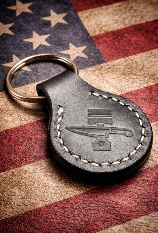 Leather Keychain – Biker Style – Live to Ride – Handmade Leather Keyring | UK Delivery £2.99 or Free Over £30